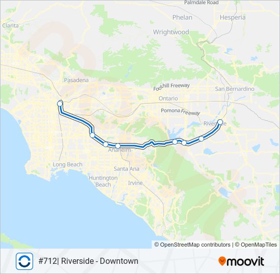 91-PERRIS VALLEY LINE Train Line Map