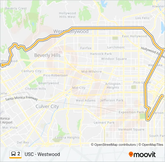 2 Bus Line Map