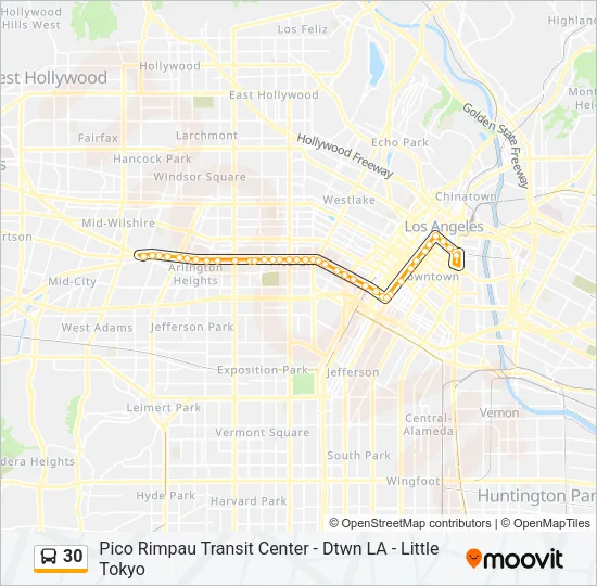 30 Bus Line Map