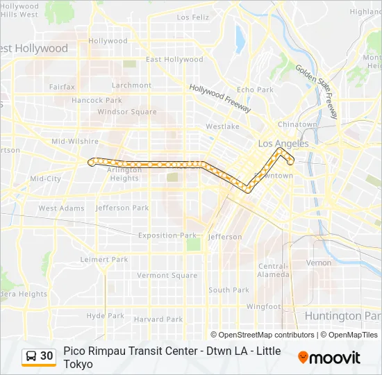 30 Bus Line Map