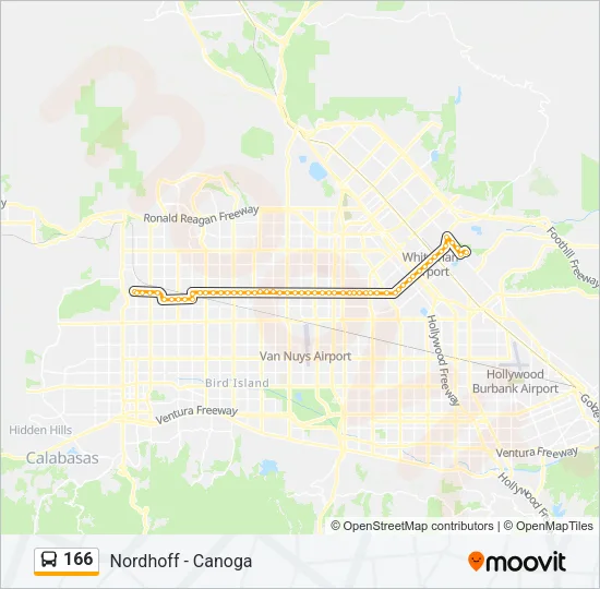 166 Bus Line Map