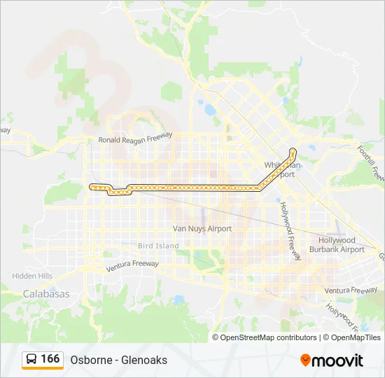 166 Bus Line Map