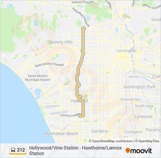 212 bus Line Map