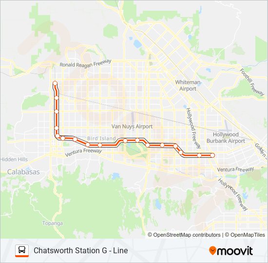 Mapa de METRO G LINE 901 de autobús