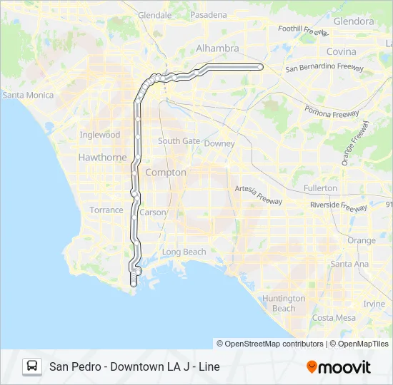 METRO J LINE 910/950 Bus Line Map