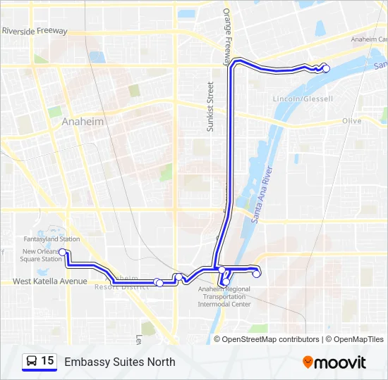 15 Bus Line Map