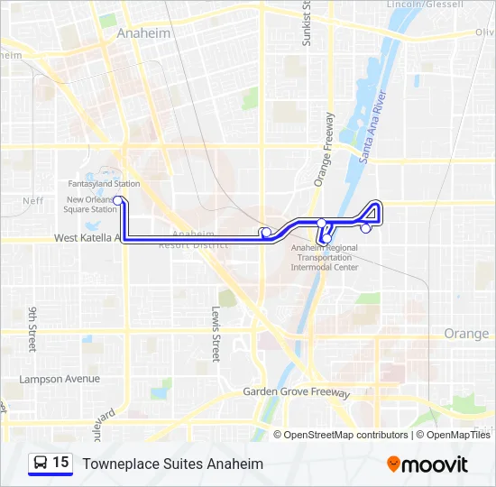 15 Bus Line Map