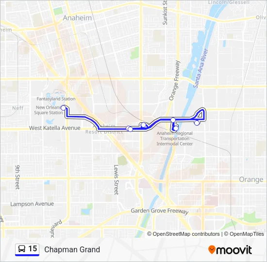 15 Bus Line Map