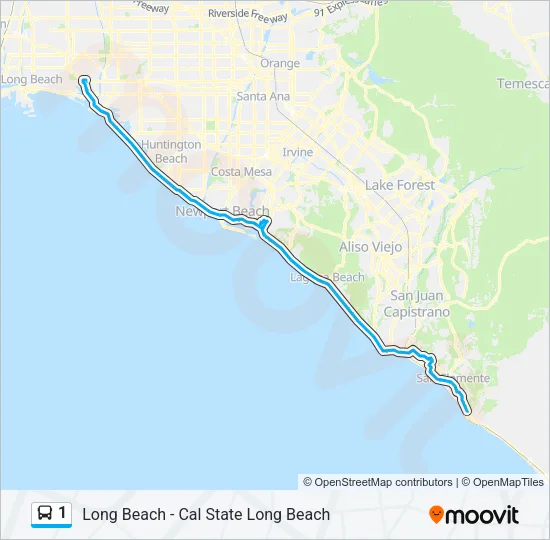 1 Bus Line Map