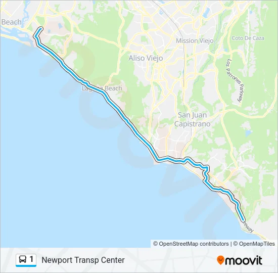 1 Bus Line Map