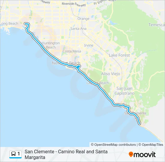 1 Bus Line Map