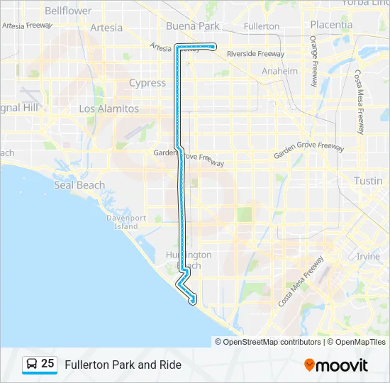 25 Bus Line Map