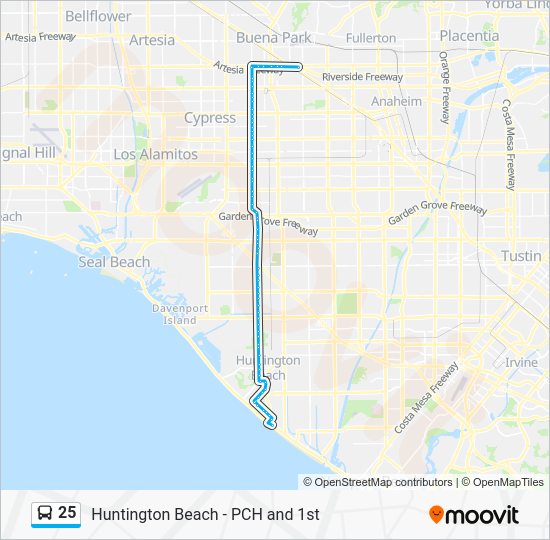 25 Route Schedules, Stops & Maps Huntington Beach PCH and 1st