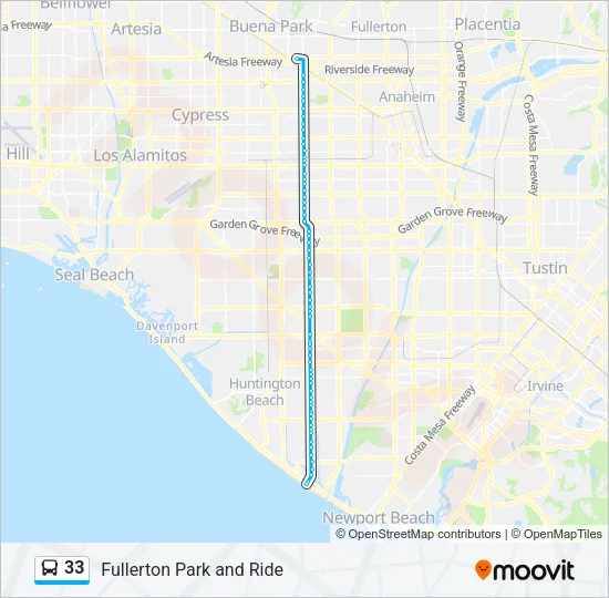 33 Bus Line Map