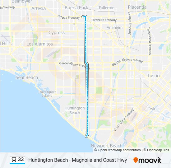 33 bus Line Map