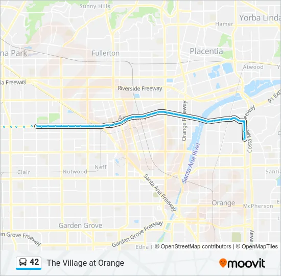 42 Bus Line Map