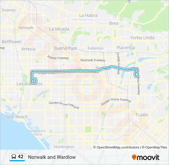 42 Bus Line Map