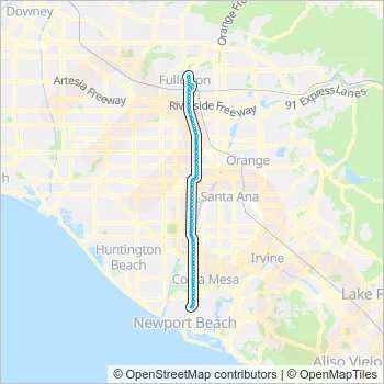 43 Bus Line Map