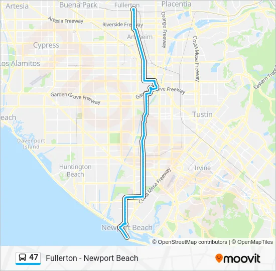 47 Bus Line Map