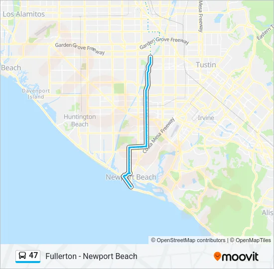 47 Bus Line Map