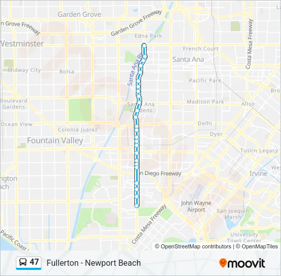 47 Bus Line Map
