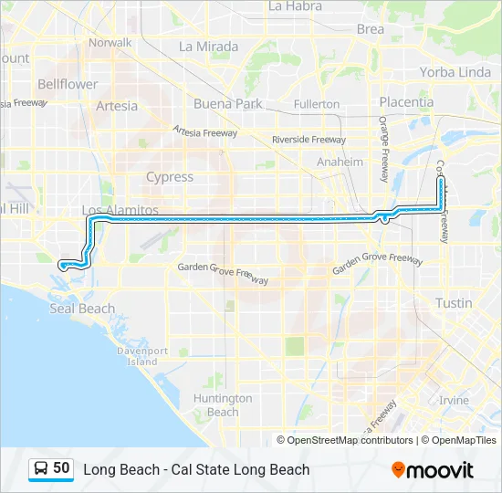 50 Bus Line Map