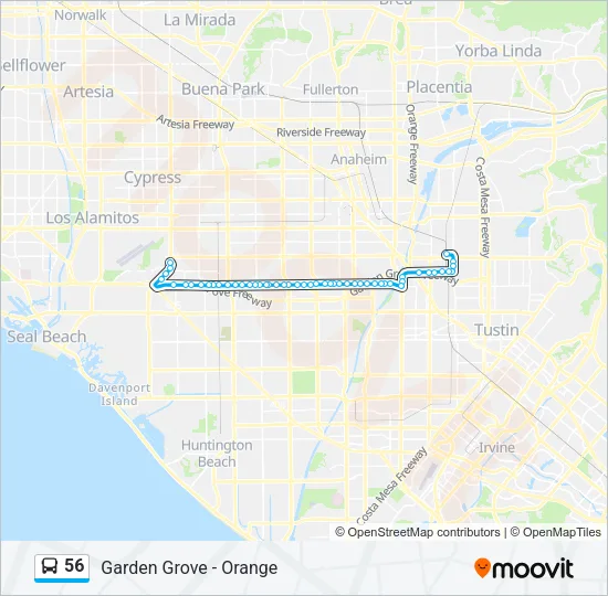 56 Bus Line Map