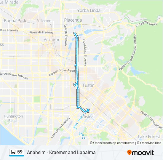 Mapa de 59 de autobús