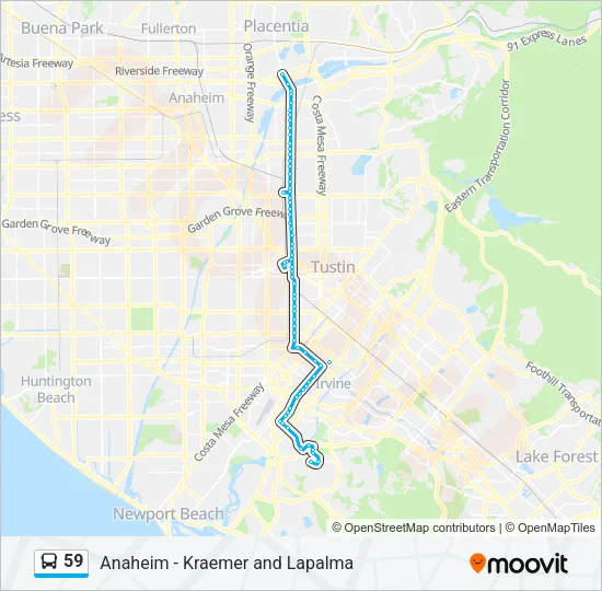 59 Bus Line Map