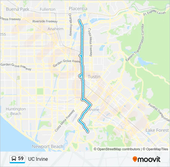 59 Bus Line Map