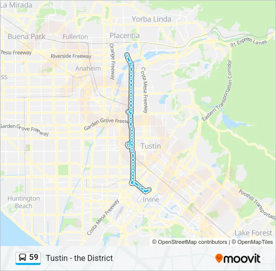 59 Bus Line Map