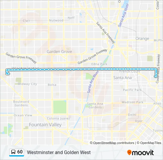 60 Bus Line Map