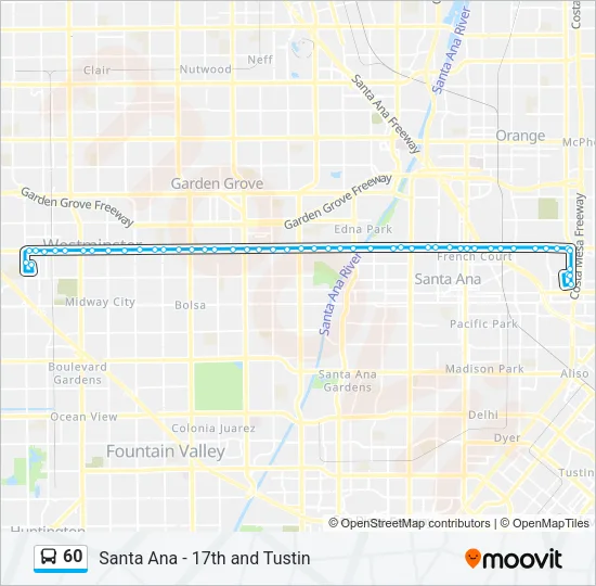 60 Bus Line Map