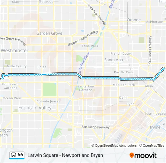 66 Bus Line Map