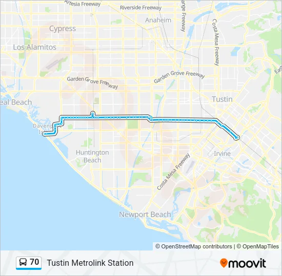 70 Bus Line Map
