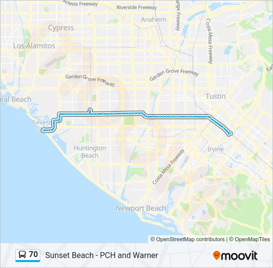 70 Bus Line Map