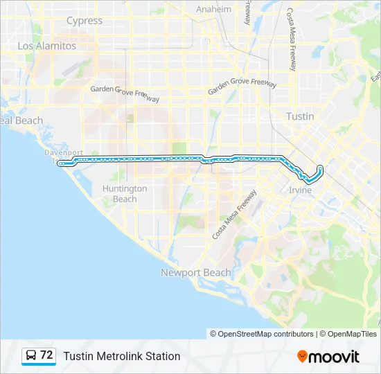 72 Bus Line Map