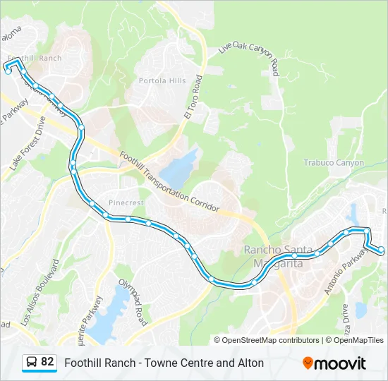 82 Bus Line Map