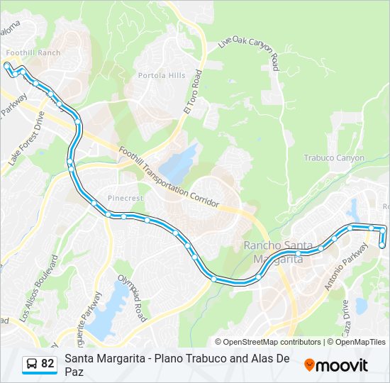 82 Bus Line Map