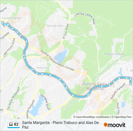 82 Bus Line Map