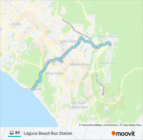 89 Bus Line Map