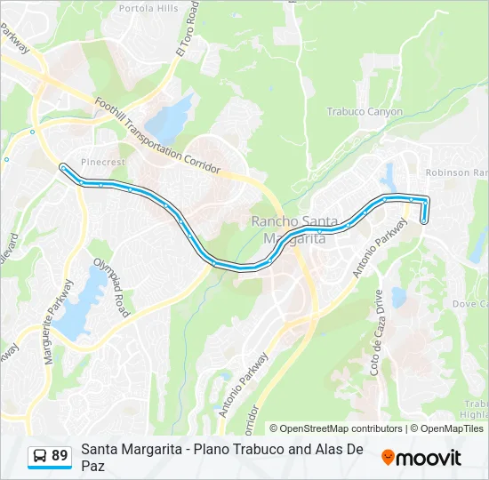 89 Bus Line Map