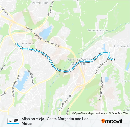 89 Bus Line Map