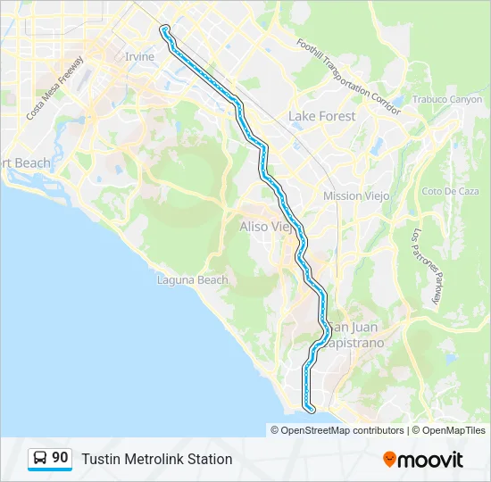 90 Bus Line Map