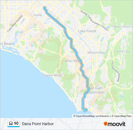 90 Bus Line Map