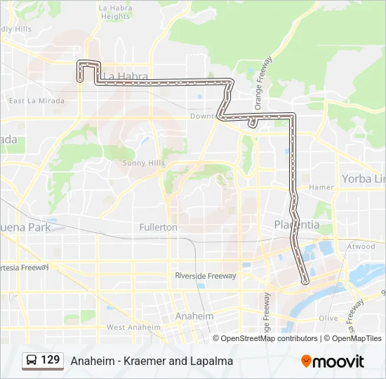 129 Bus Line Map
