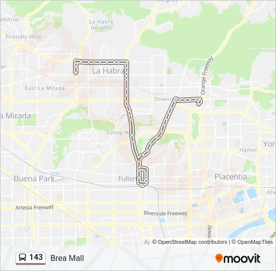 143 Bus Line Map