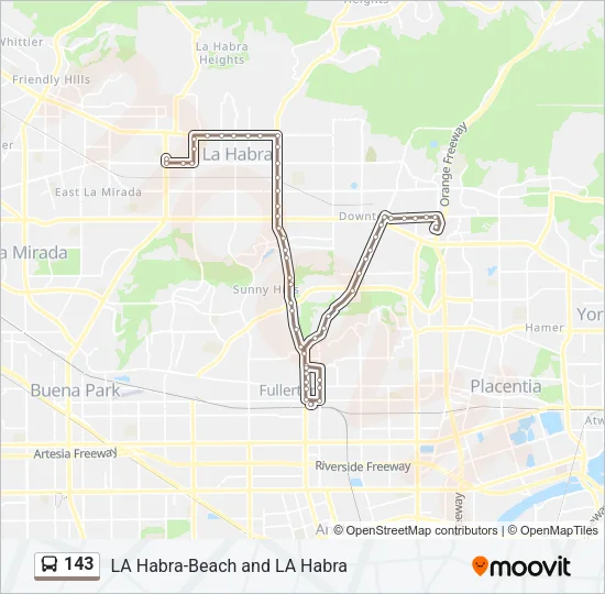 143 Bus Line Map