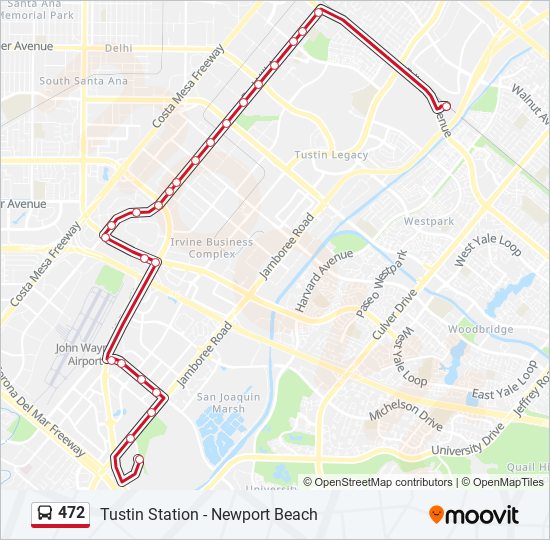 472 bus Line Map