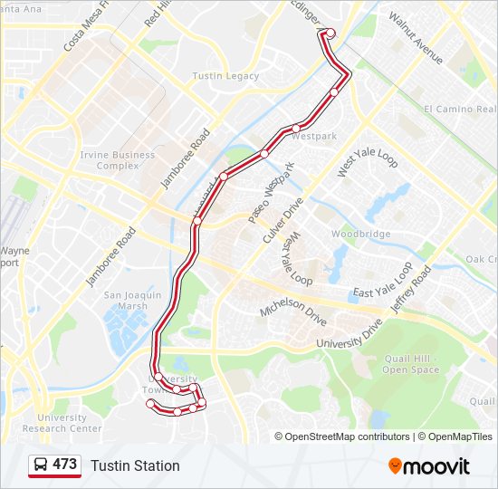 473 bus Line Map